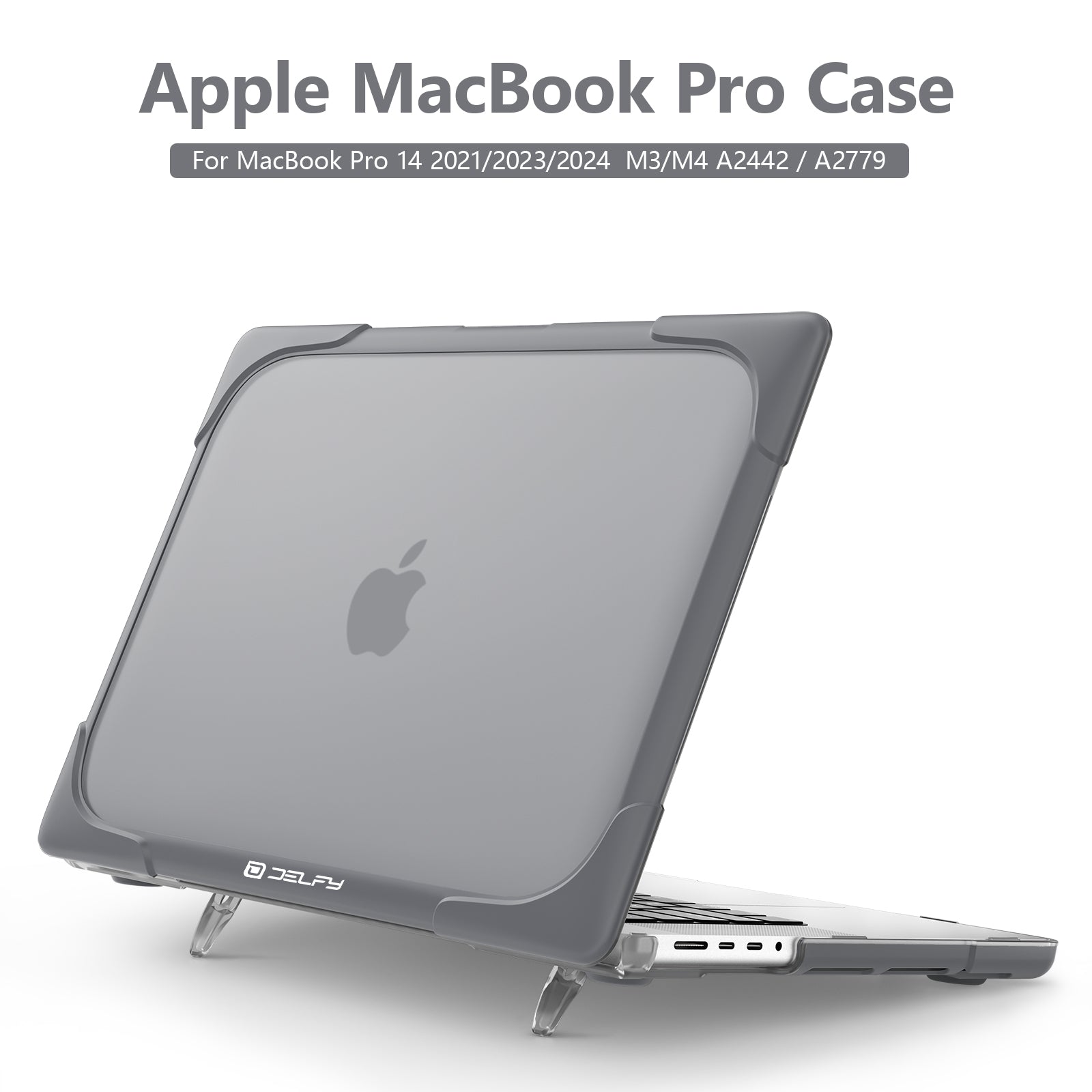 Delfy MacBook pro Case for 14-inch MacBook Pro (M1-M4, 2021-2024)