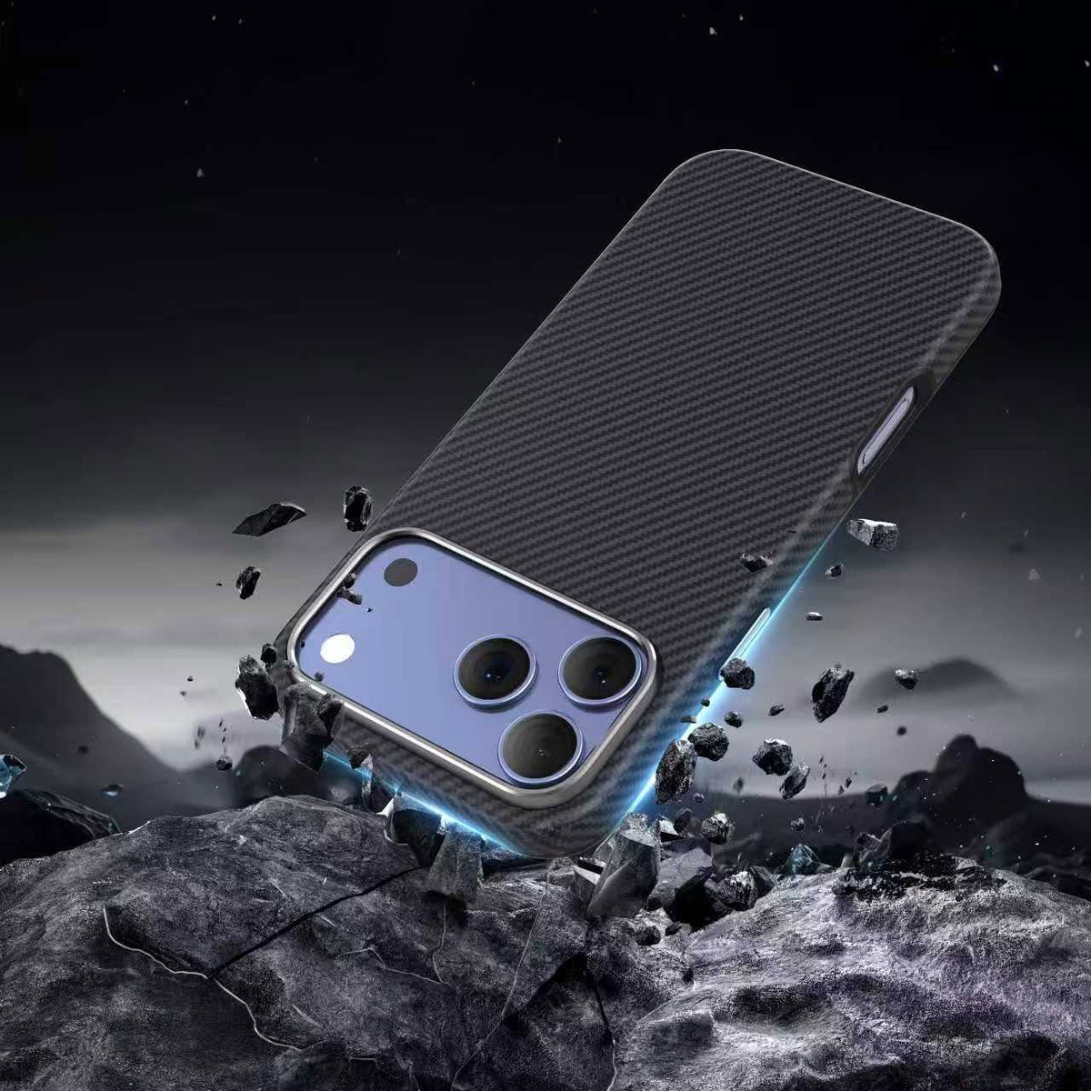 Delfy Protective Case – Real Aramid Carbon Fiber for iPhone 17 Pro