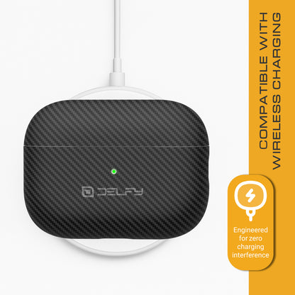 Delfy AirPods Pro 2 Case Made From Real Aramid Carbon Fiber Ultra Slim