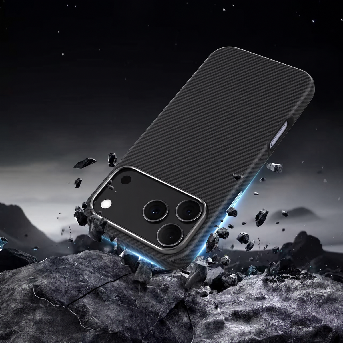 Delfy Protective Case – Real Aramid Carbon Fiber for iPhone 18 Pro