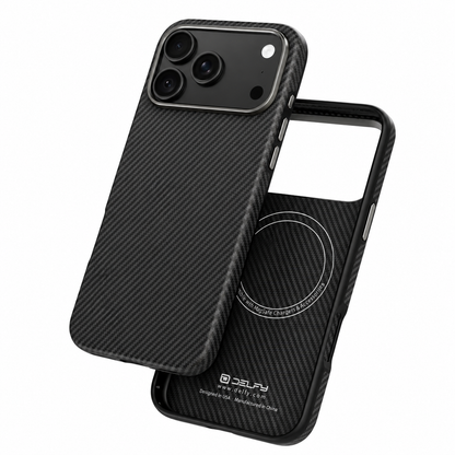 Delfy Protective Case – Real Aramid Carbon Fiber for iPhone 18 Pro Max