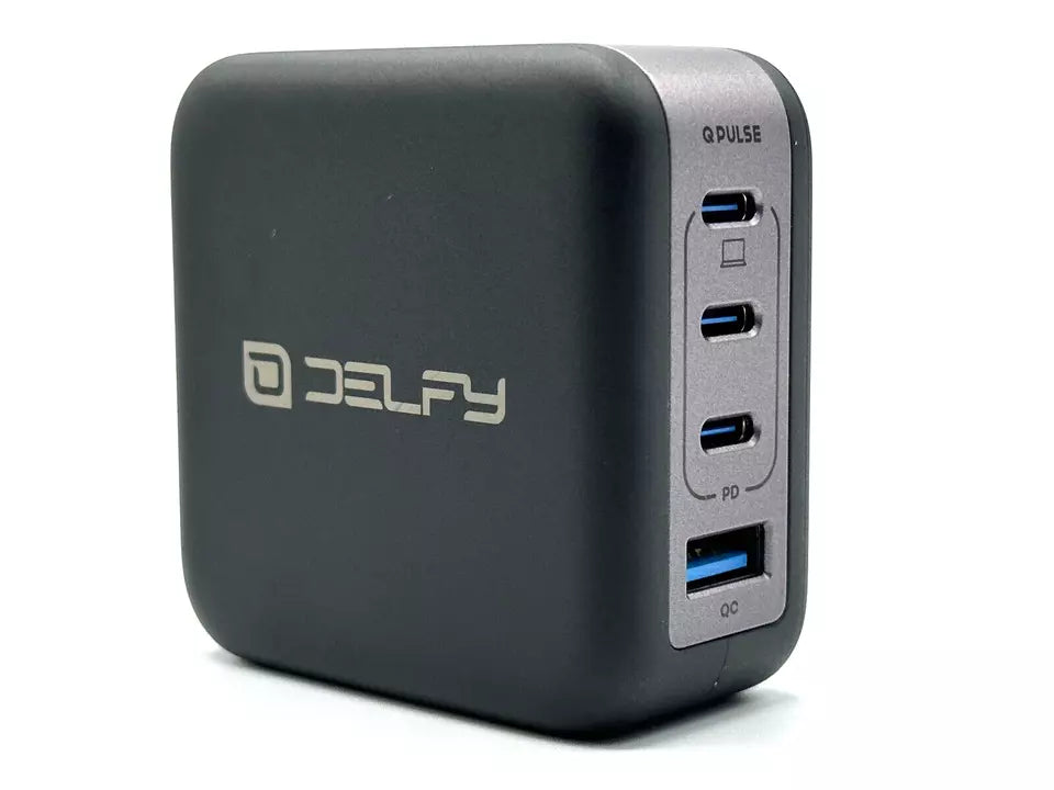 Delfy USB C 100W Ultra Fast Charger 4 Port Compact Wall Charger iPhone iPad Mac